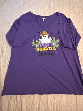 Cato Purple 'Boot Scootin' Ghost' Short Sleeve Tee